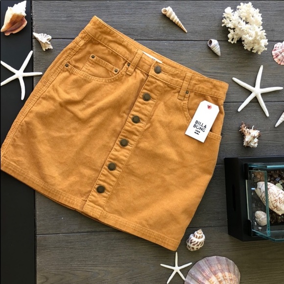 🌴🌼BILLABONG- GOOD LIFE CORDUROY SKIRT🌼🌴 - Picture 2 of 13